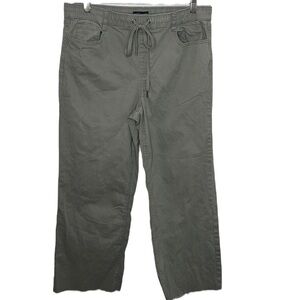 Sincerely Jules Green Wide Leg Raw Hem Pull On Pants Sz XL